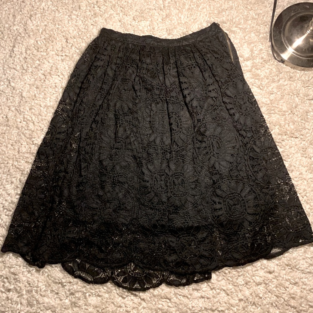 Vintage black lace skirt size small